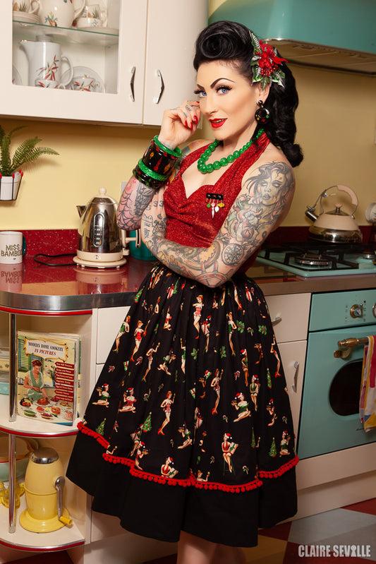Pinup Christmas Skirt - UK 8