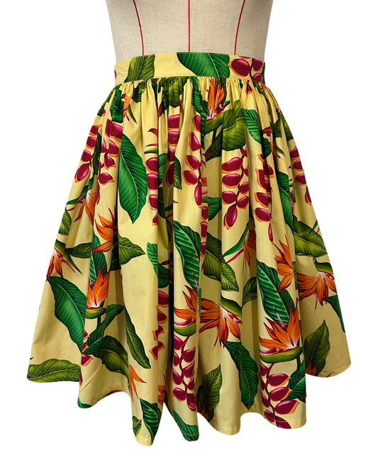 Tropical Gathered Skirt - UK 20