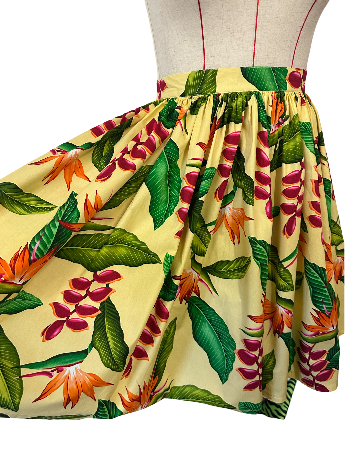 Tropical Gathered Skirt - UK 20