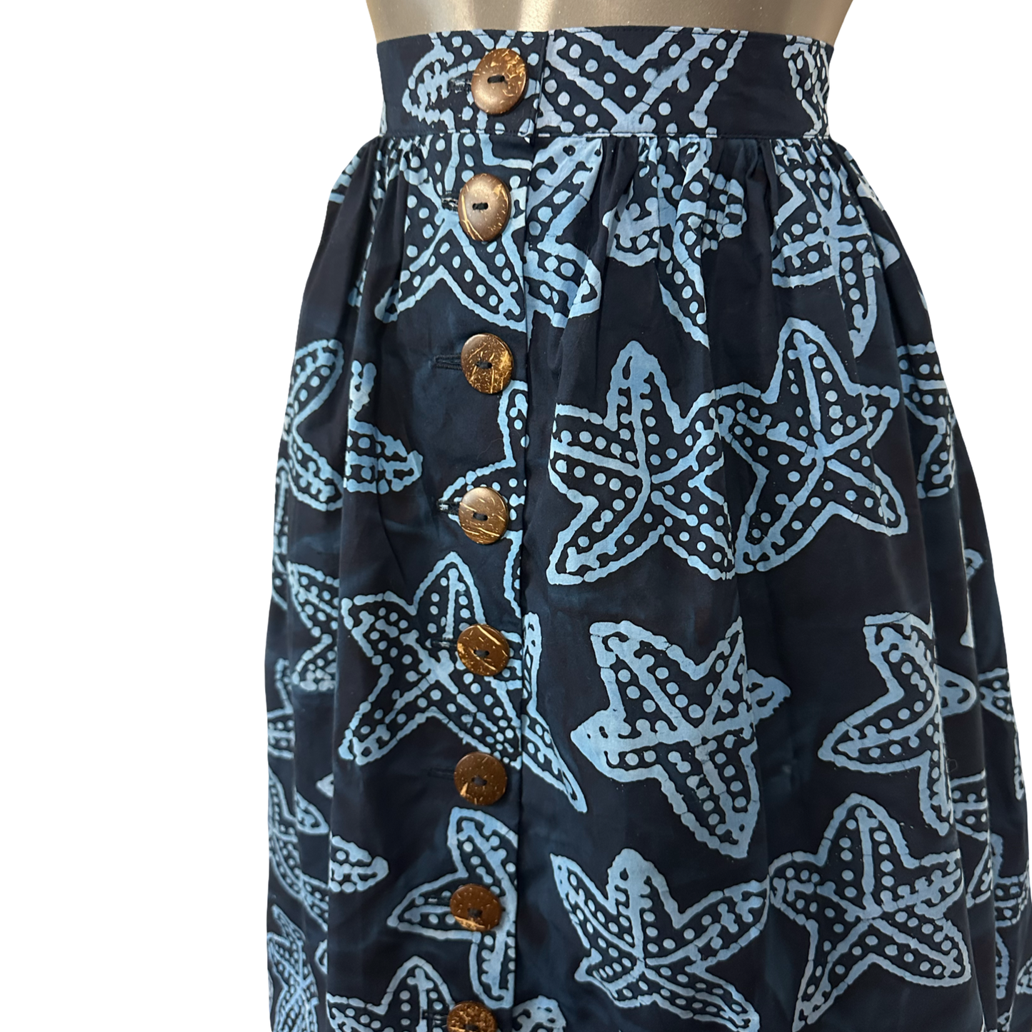 Starfish Button Skirt - Ready Made
