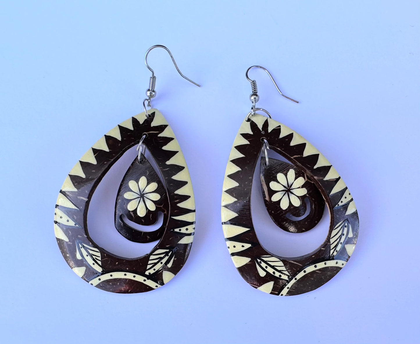 Teardrop Bamboo Earrings