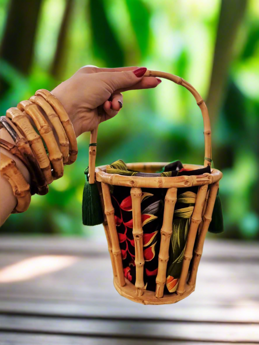 Bamboo bucket bag hotsell