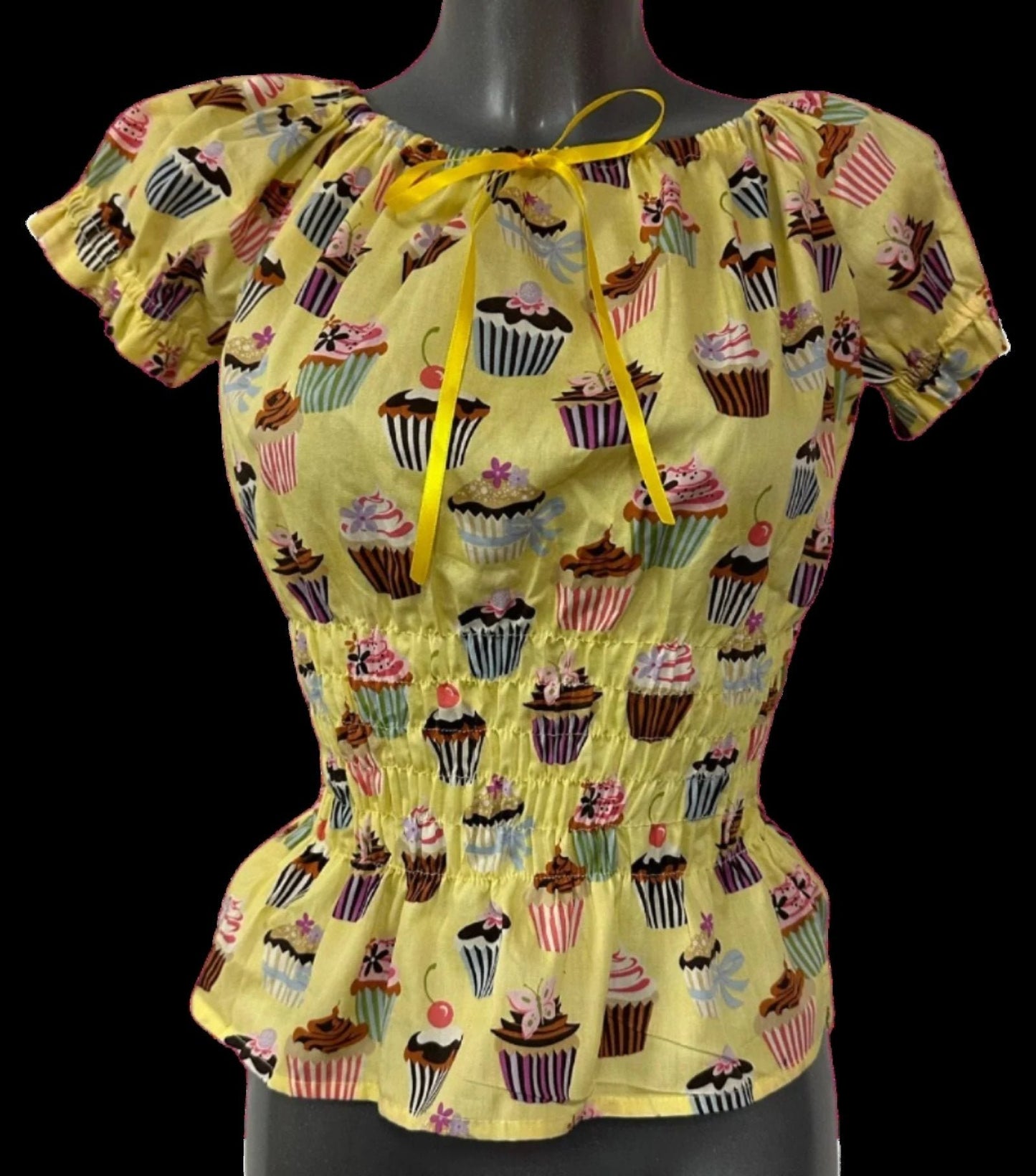 Ruffle Bardot Folk Top - UK 8-10