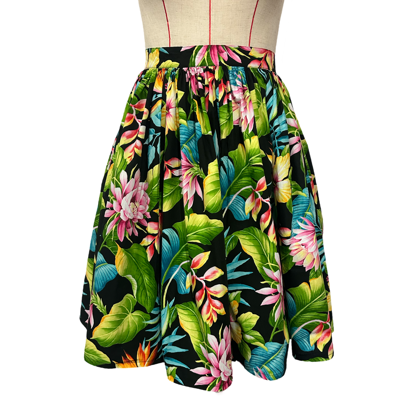 Tropical Gathered Skirt - UK 24