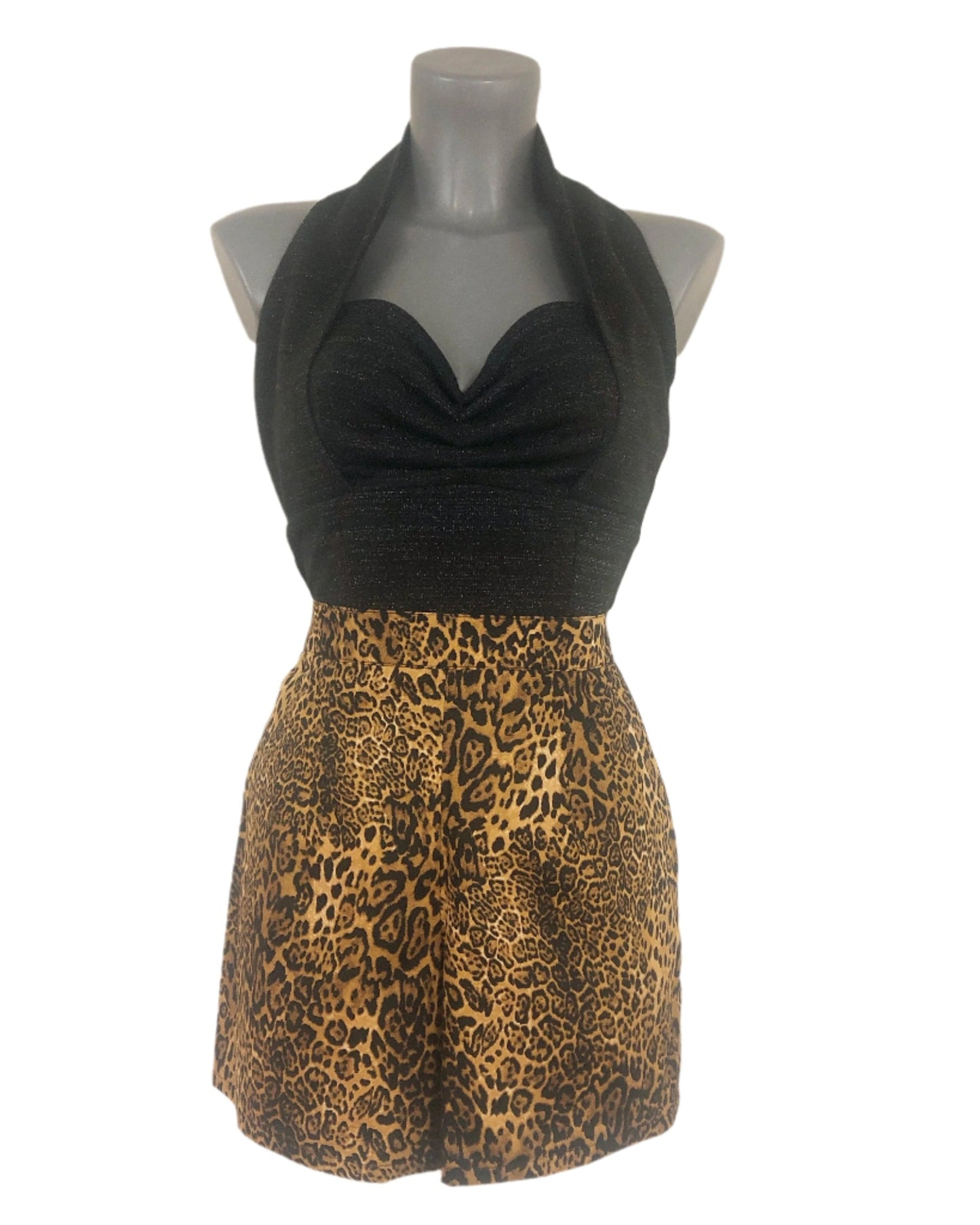 Leopard High-Waisted Shorts