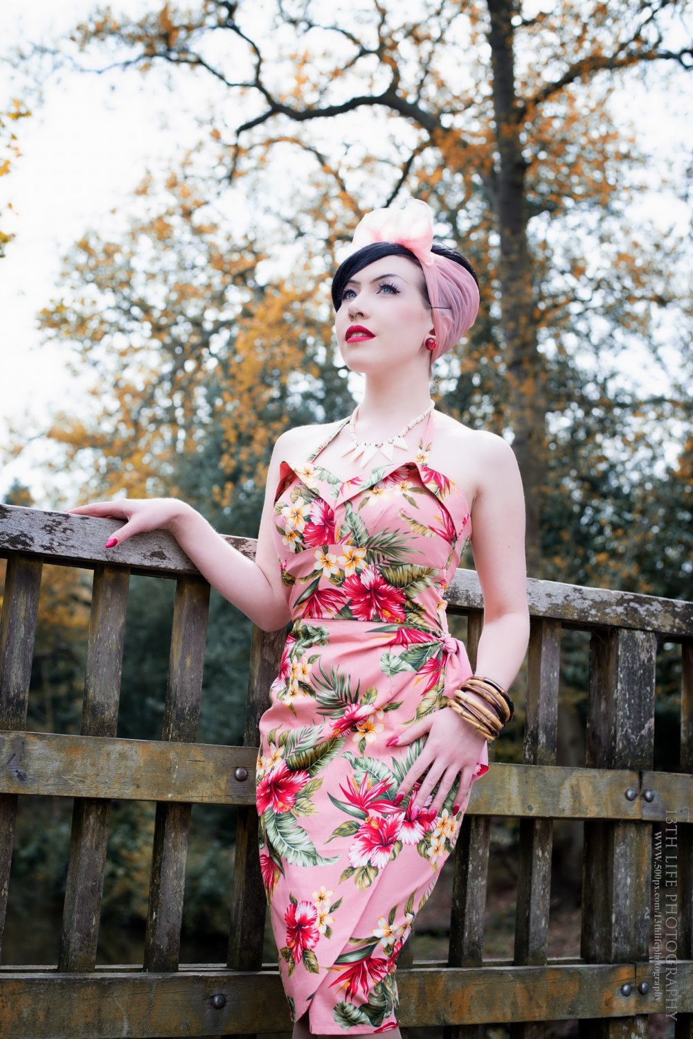 hawaiian floral dress Leilani Hawaiian Wrap Dress