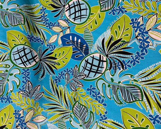 Leafy Pineapple Fabric - Multiple designs