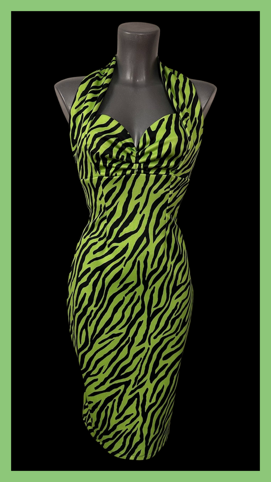 Divine Dress in Neon Zebra