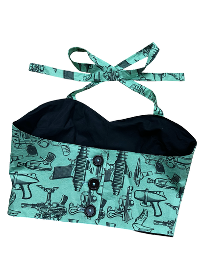 Dolly Top in Raygun Print - UK 10