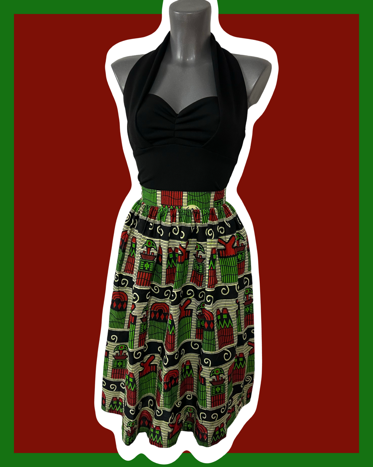 Tribal Gathered Skirt - UK 16