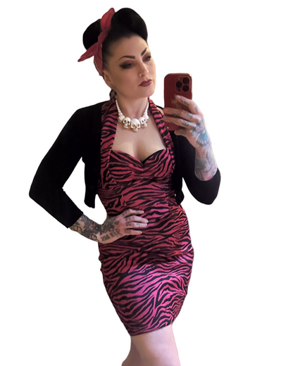 Divine Mini-Dress - Neon Zebra (Green or Pink)