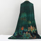 Ancient Paintings Satin Pake Muu (Green, orange, red)