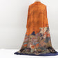 Ancient Paintings Satin Pake Muu (Green, orange, red)