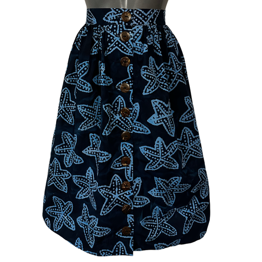 Starfish Button Skirt - Ready Made