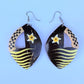 Tiki Wave Bamboo Earrings