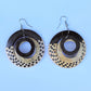 Bamboo Rattan Triple-hoop Drop Earrings