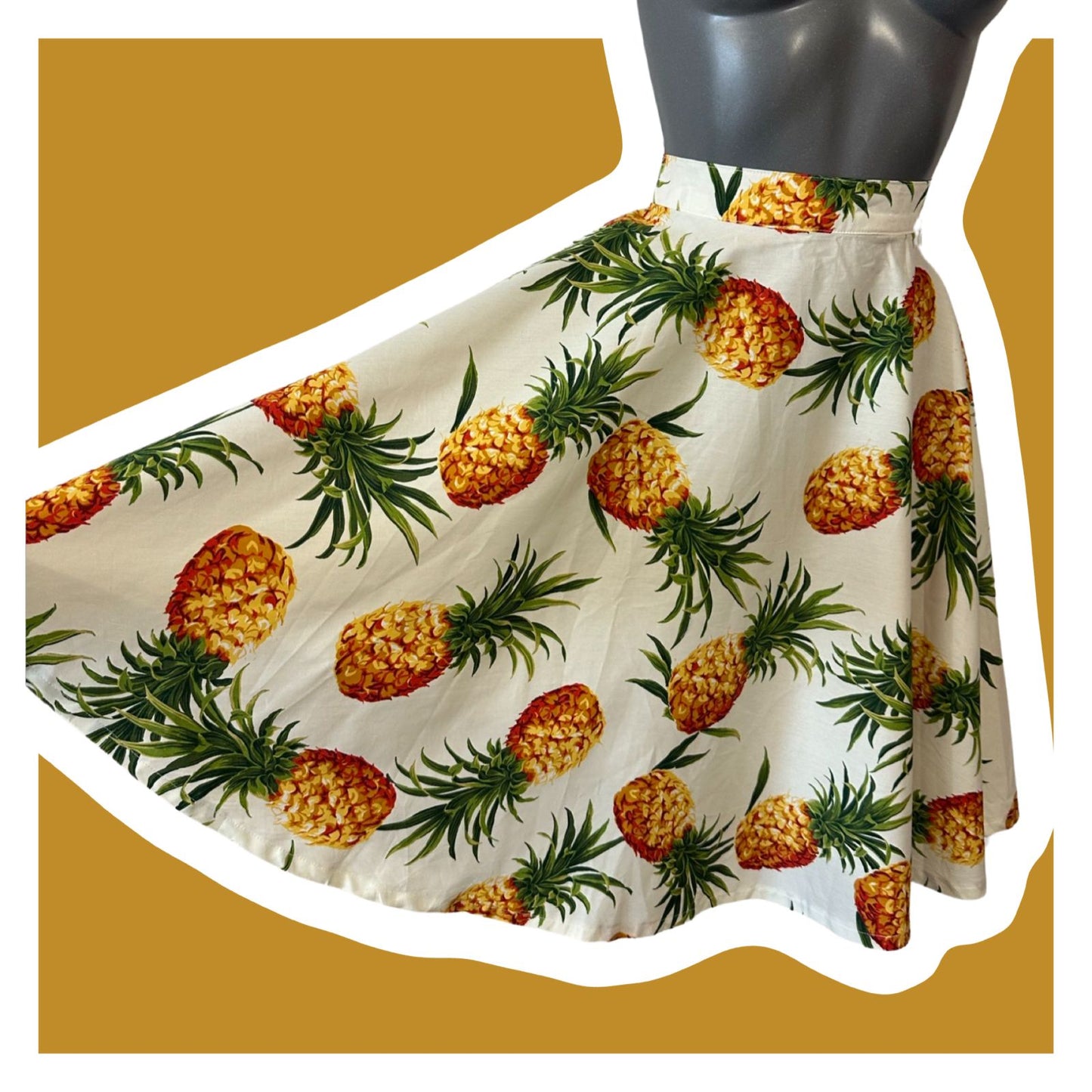 Pineapple Circle Skirt - UK 8