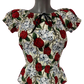 Ruffle Bardot Folk Top - UK 8-10