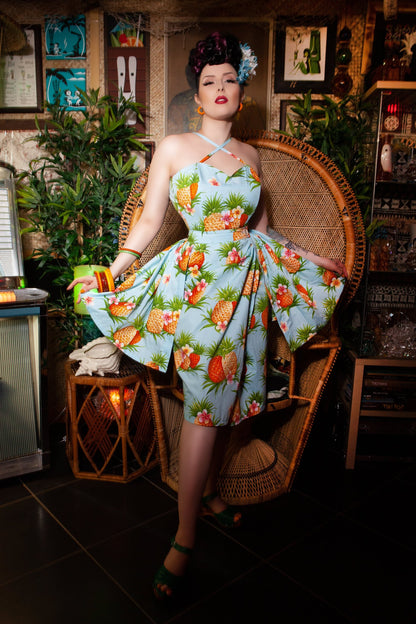 Keala Dress with Overskirt - Hawaiian Edition