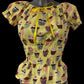 Ruffle Bardot Folk Top - UK 8-10