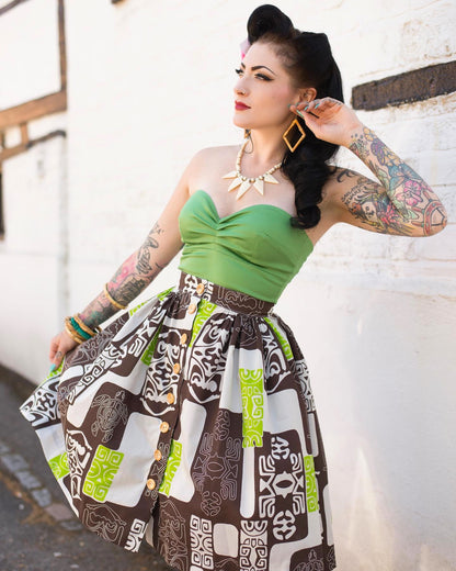 Buttoned Skirt