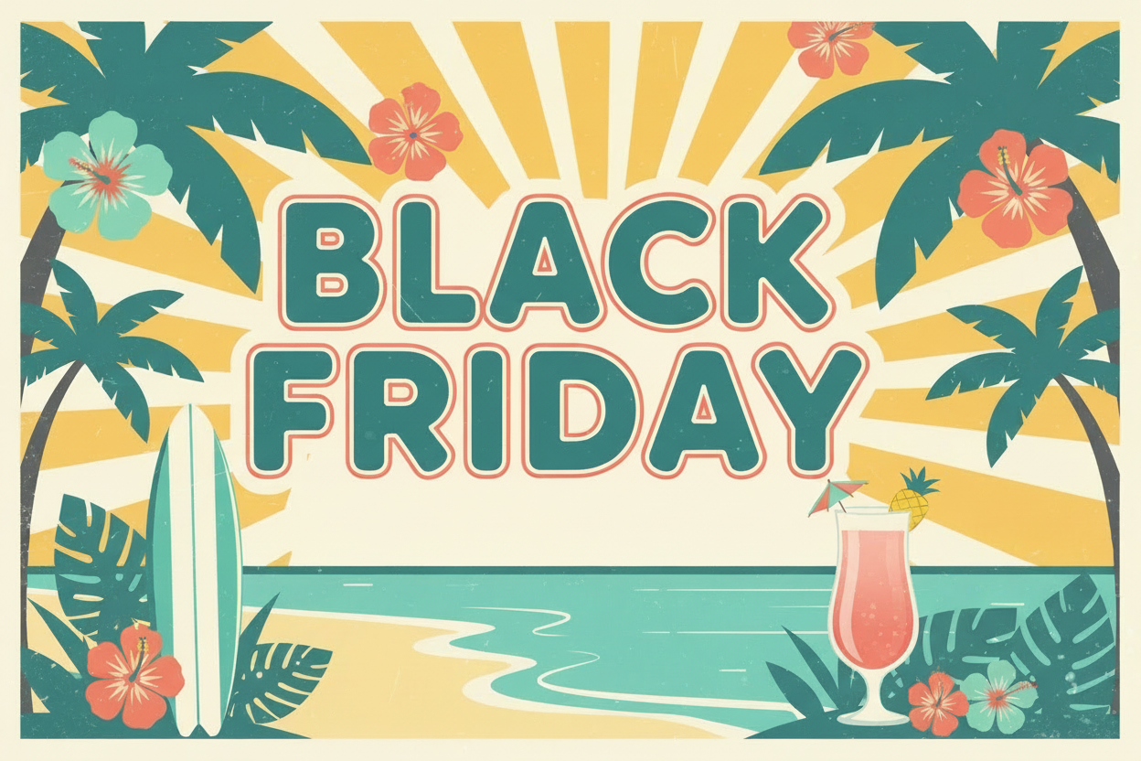 this is fine, just remove the words "tropical paradise sale"