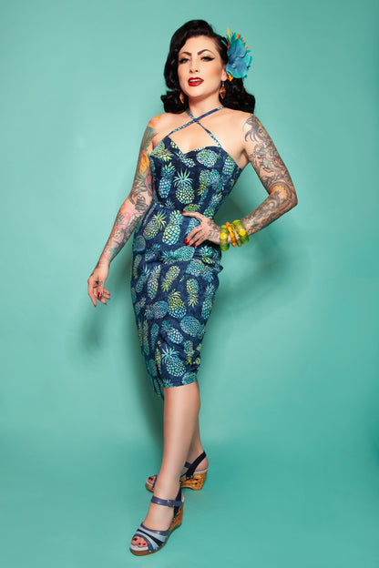 Keala Dress with Overskirt - Hawaiian Edition