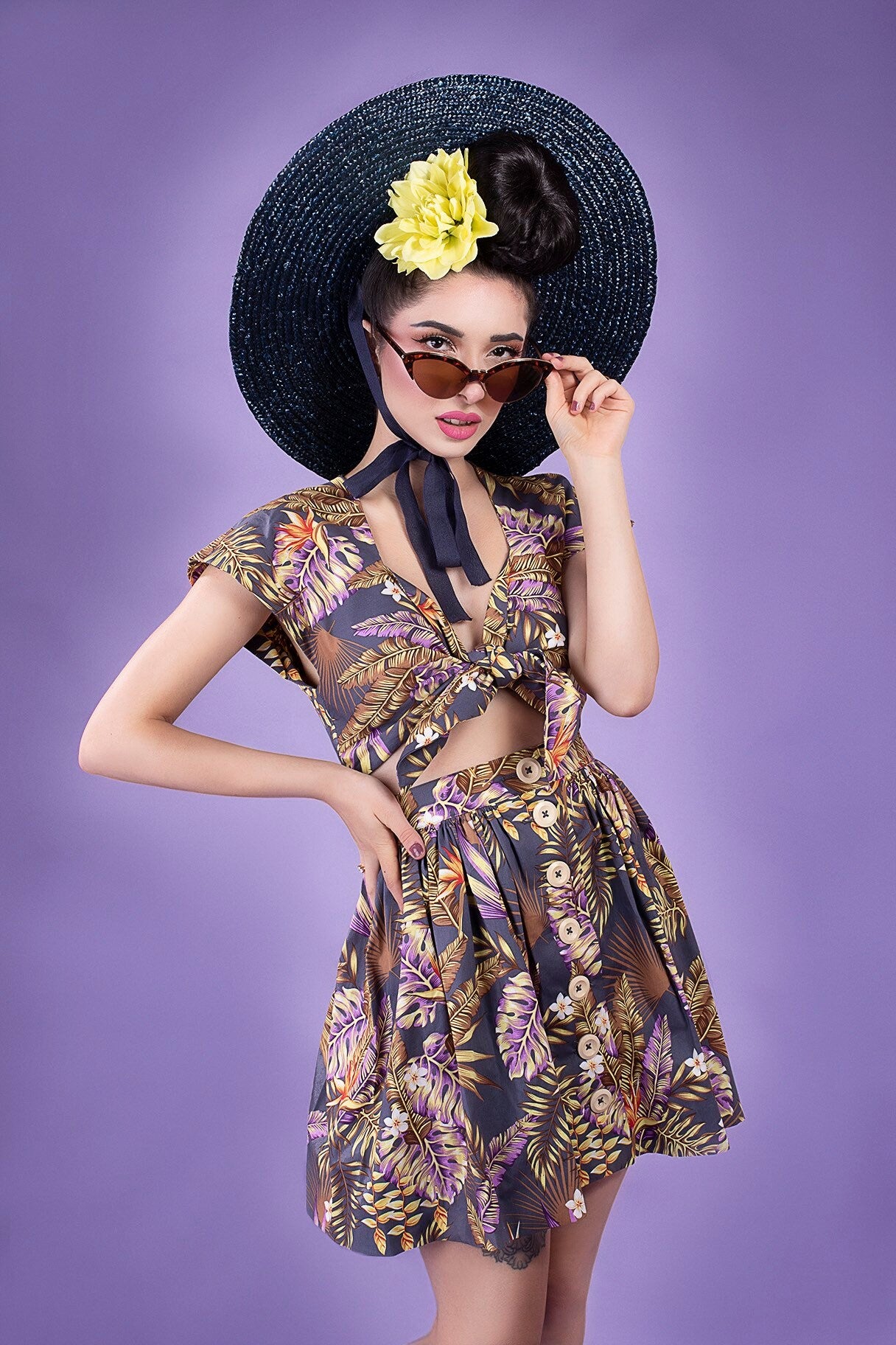 Two piece hot sale hawaiian dress