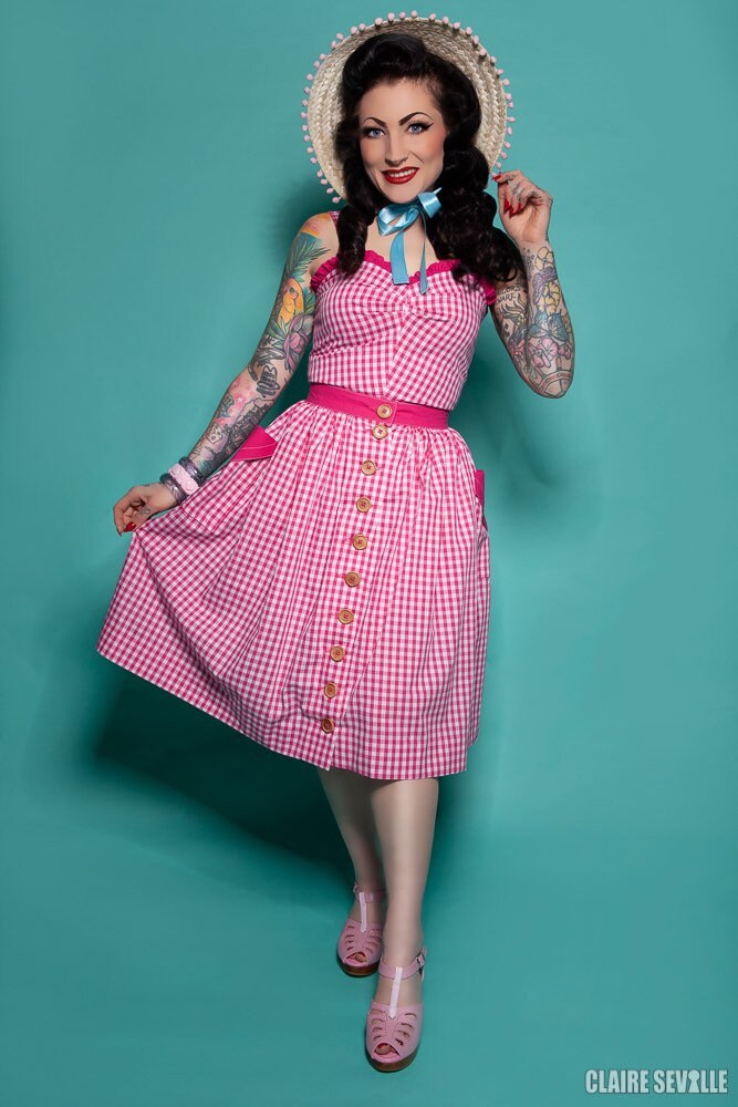 Gilly Playsuit Set - Gingham