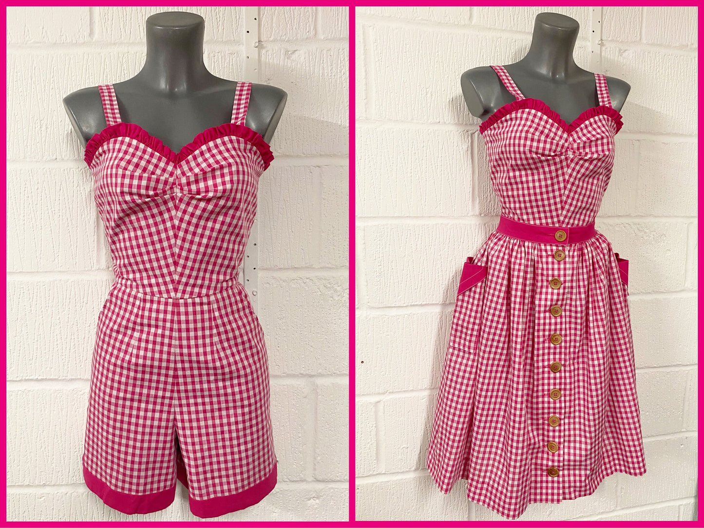 Gilly Playsuit Set - Gingham