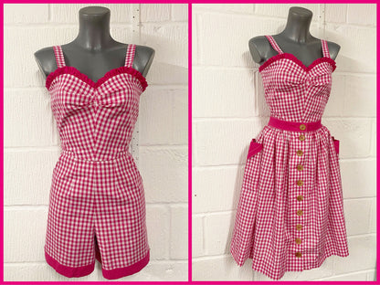 Gilly Playsuit Set - Gingham